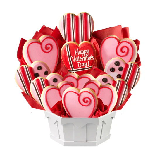 Sweet Valentine Cookie Bouquet - Image 3